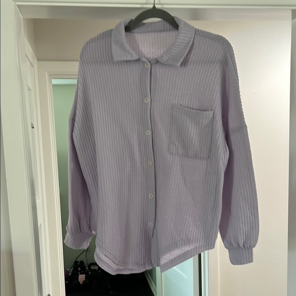 Lavender Button-Up Shirt